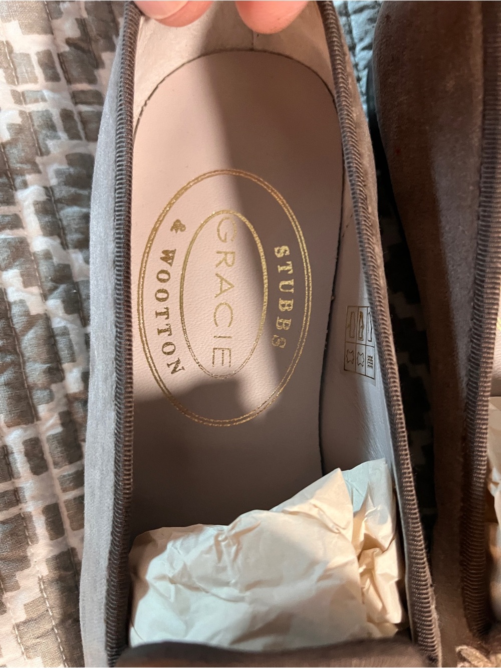Gracie by Stubbs and Wootton Embroidered Velvet Loafers in Brown size 8 - Picture 5 of 11